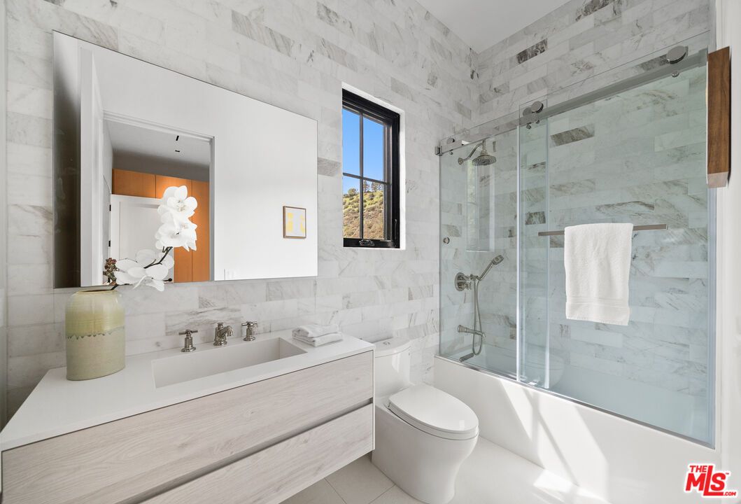 Bathroom, Glass Shower, Interior, Marble Walls