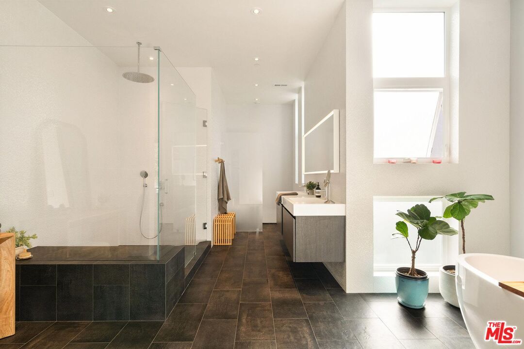 Bathroom, Dual Sink Vanities, Free Standing Baths, Glass Shower, Interior, Recessed Lighting