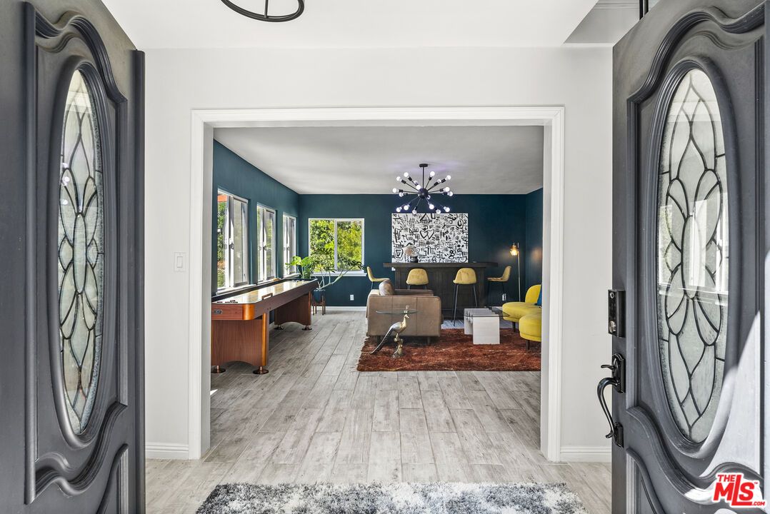 Game Room, Interior, Living room, Pendant Lights, Wood Texture Flooring