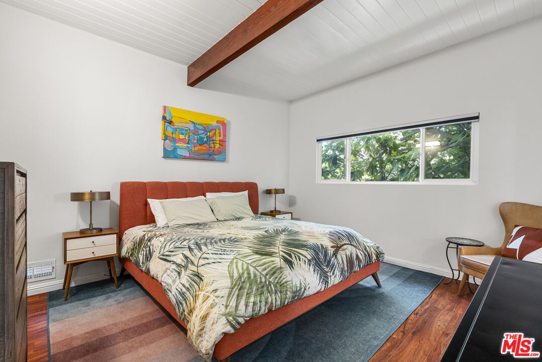 Bedroom, Interior, Wooden Beams, Wood Texture Flooring