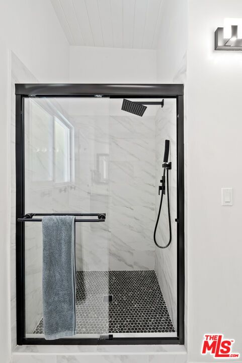 Bathroom, Glass Shower, Interior, Marble Walls