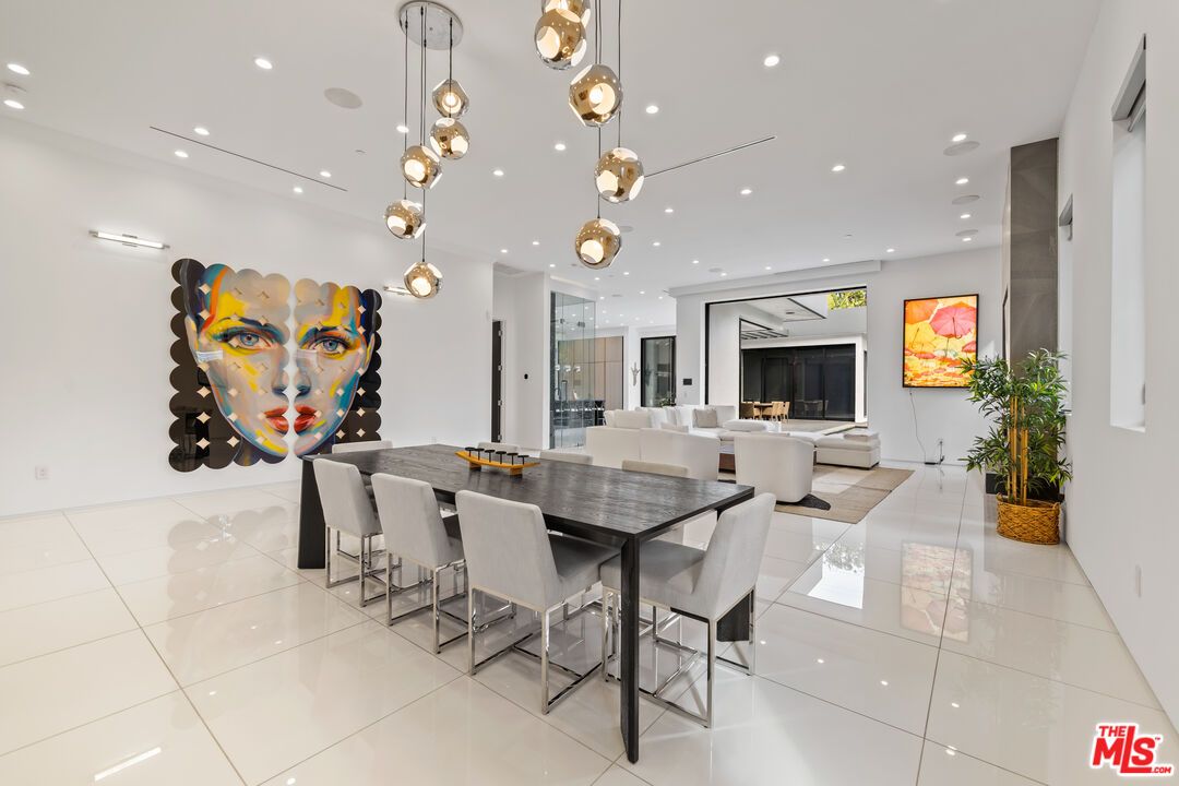 Dining room, Fireplace, Interior, Living room, Pendant Lights, Recessed Lighting