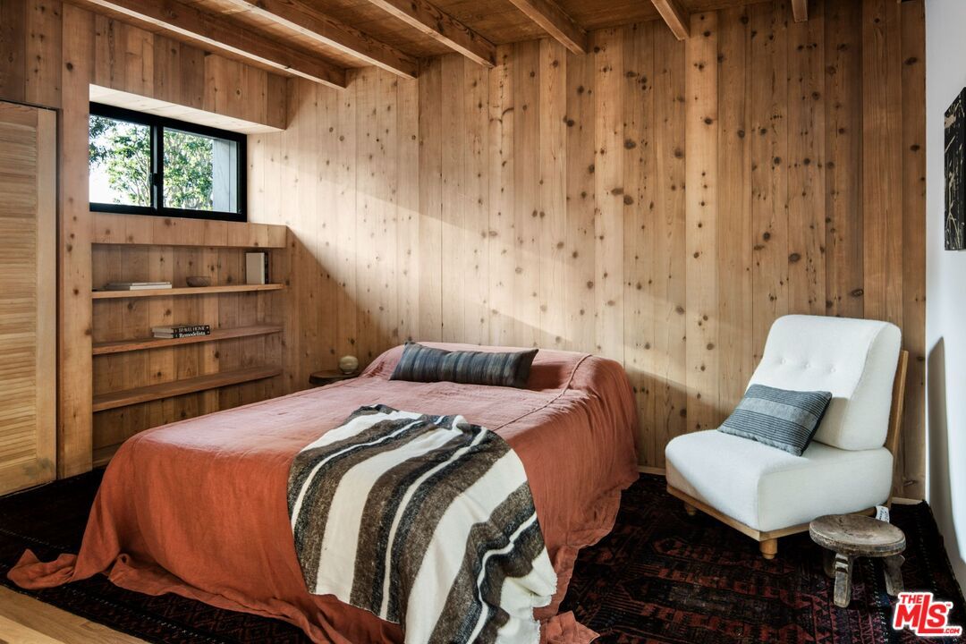 Bedroom, Interior, Wood Texture Flooring, Wooden Walls
