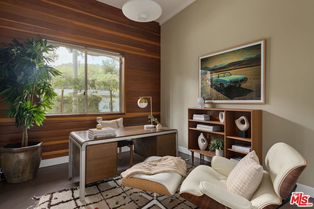 Home Office, Interior, Living room, Wooden Walls