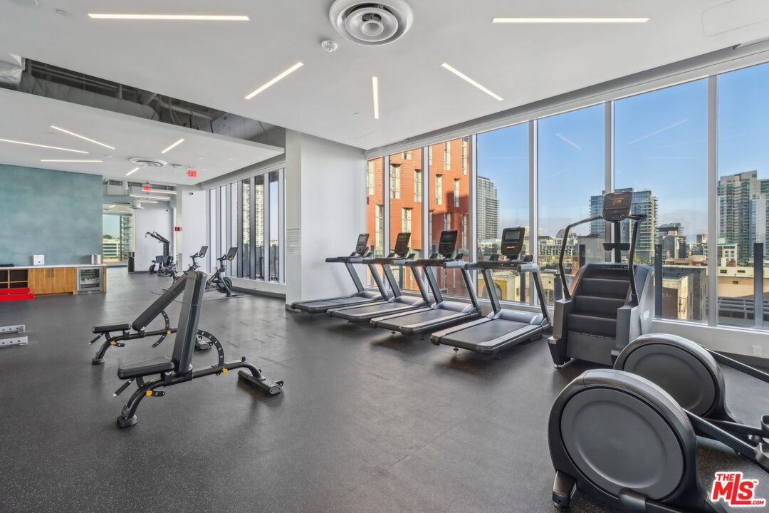 Fitness Equipment, Gym, Interior, Recessed Lighting
