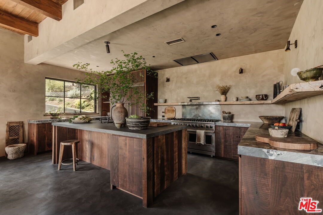 Interior, Kitchen, Stainless Steel Appliances, Wooden Beams