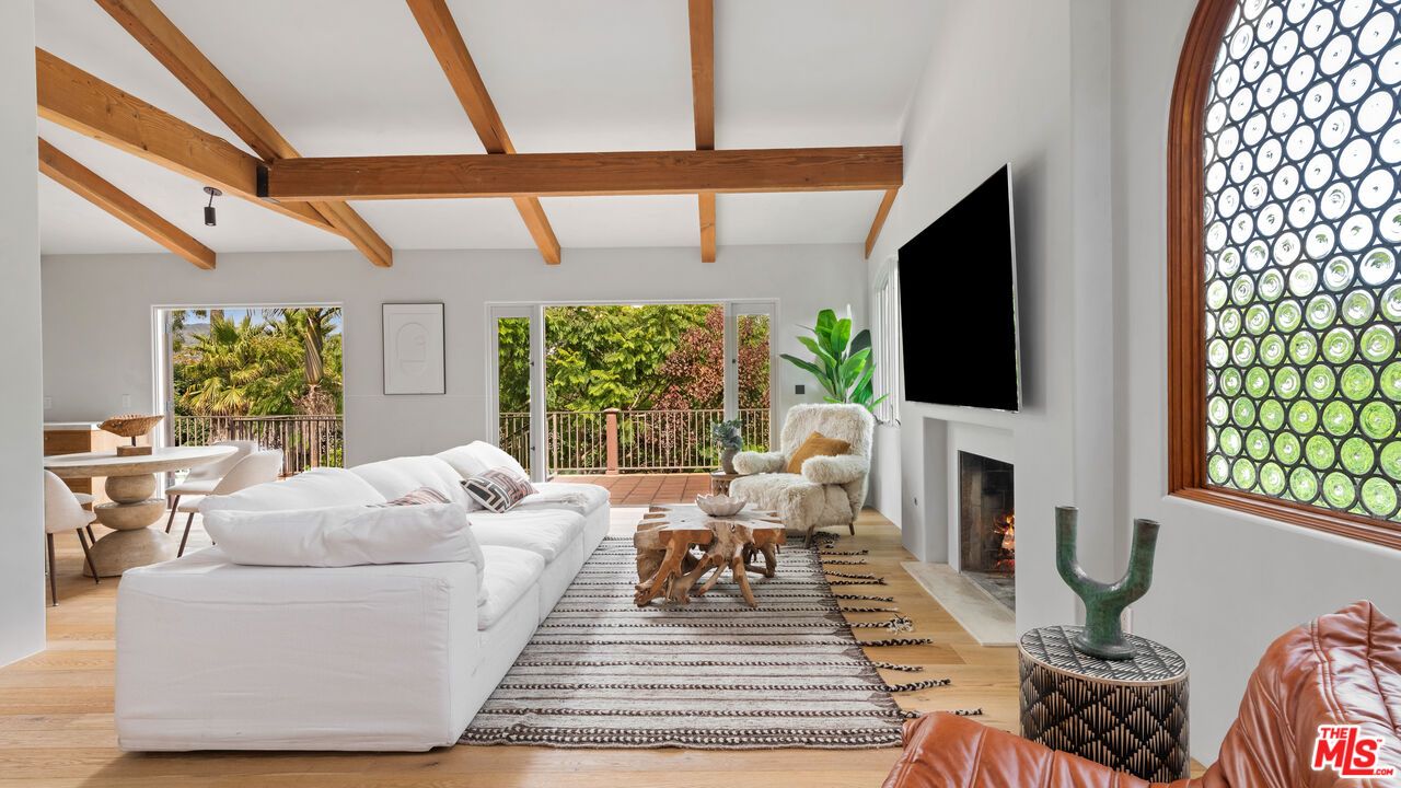 Fireplace, Interior, Living room, Wooden Beams, Wood Texture Flooring