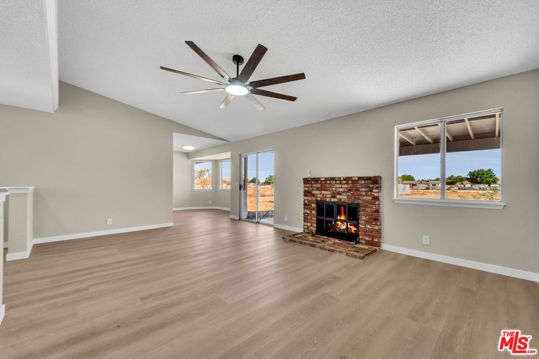 Empty room, Fireplace, Interior, Wood Texture Flooring