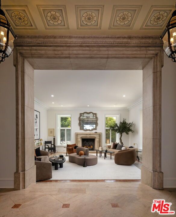 Fireplace, Interior, Living room, Recessed Lighting
