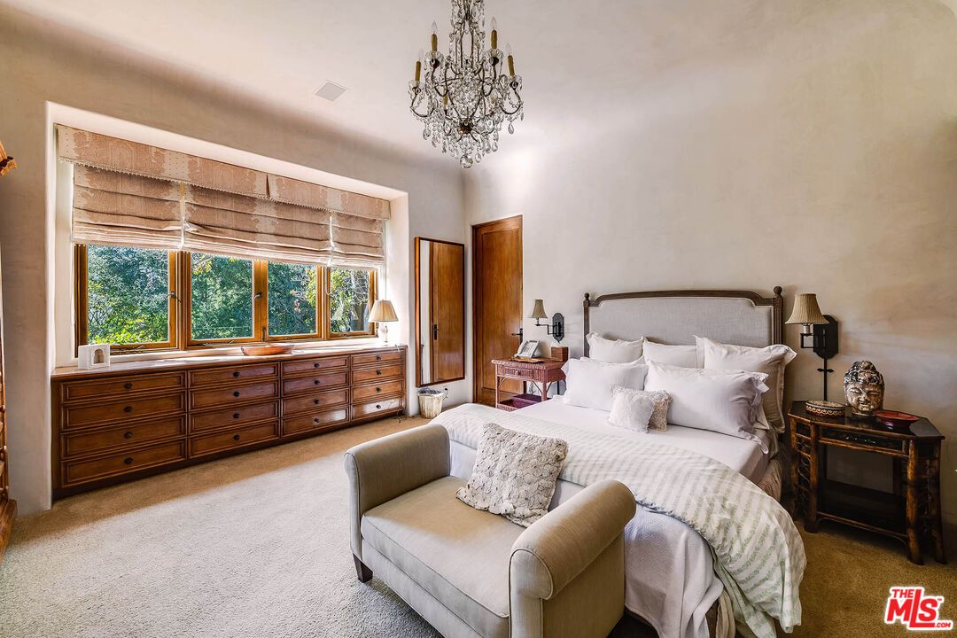 Bedroom, Chandelier, Interior