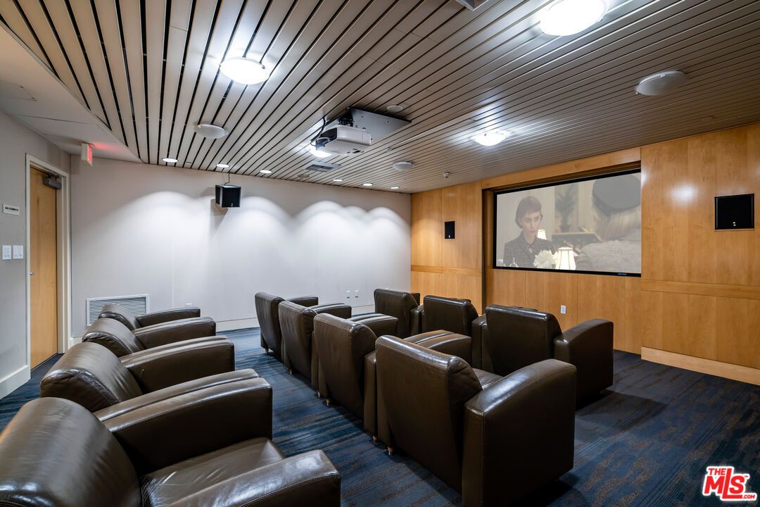 Home Theatre Room, Interior, Projection Screen, Recessed Lighting, Theatre Room, Wooden Walls