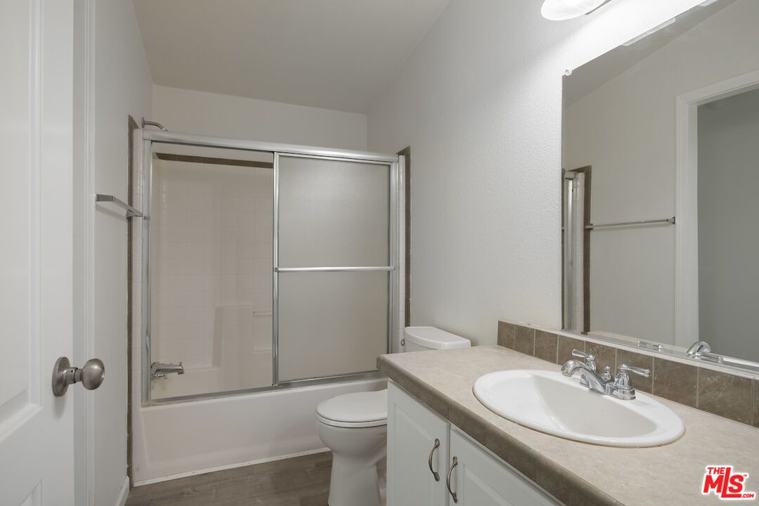 Bathroom, Glass Shower, Interior, Wood Texture Flooring