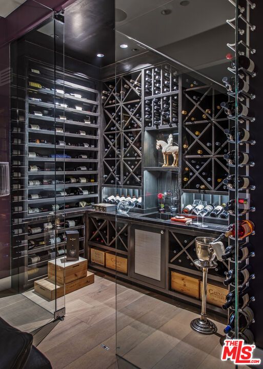 Interior, Recessed Lighting, Wine Storage, Wood Texture Flooring