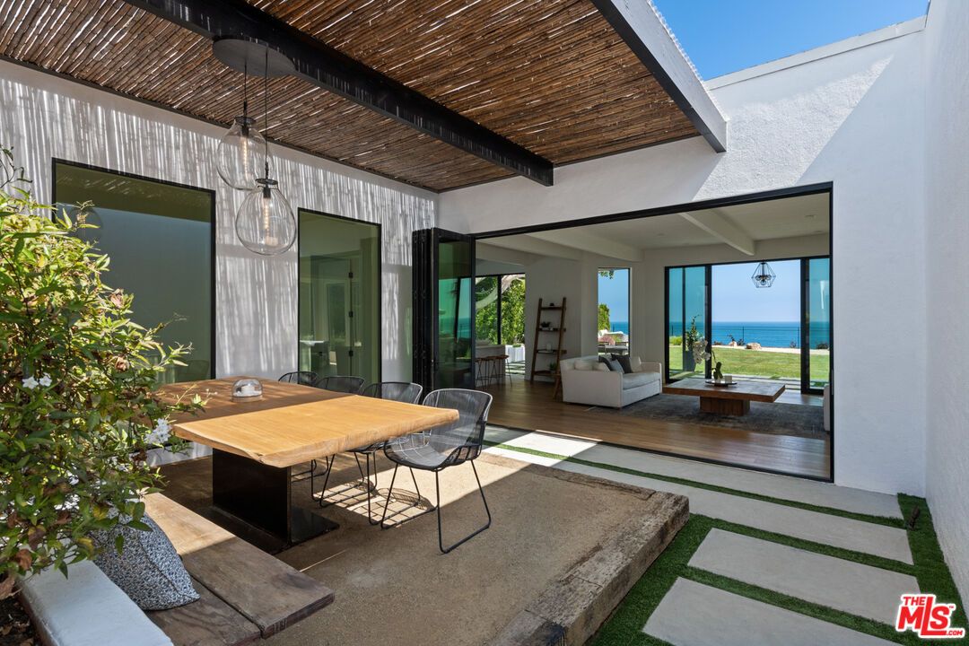 Dining room, Glass Ceilings, Interior, Pendant Lights, Sun Room, Water, Wooden Beams, Wooden Ceilings