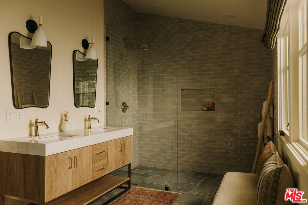 Bathroom, Dual Sink Vanities, Glass Shower, Interior