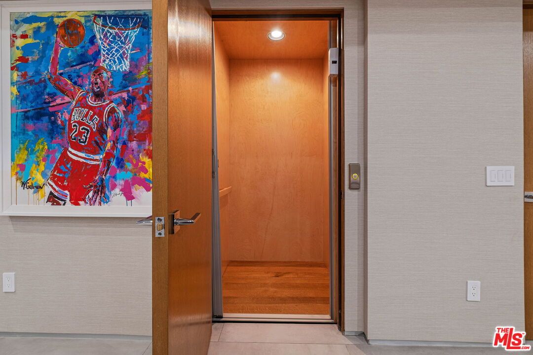 Elevator, Interior, Recessed Lighting, Wooden Ceilings, Wooden Walls