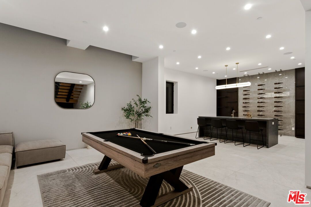 Billiard Table, Game Room, Interior, Pendant Lights, Recessed Lighting
