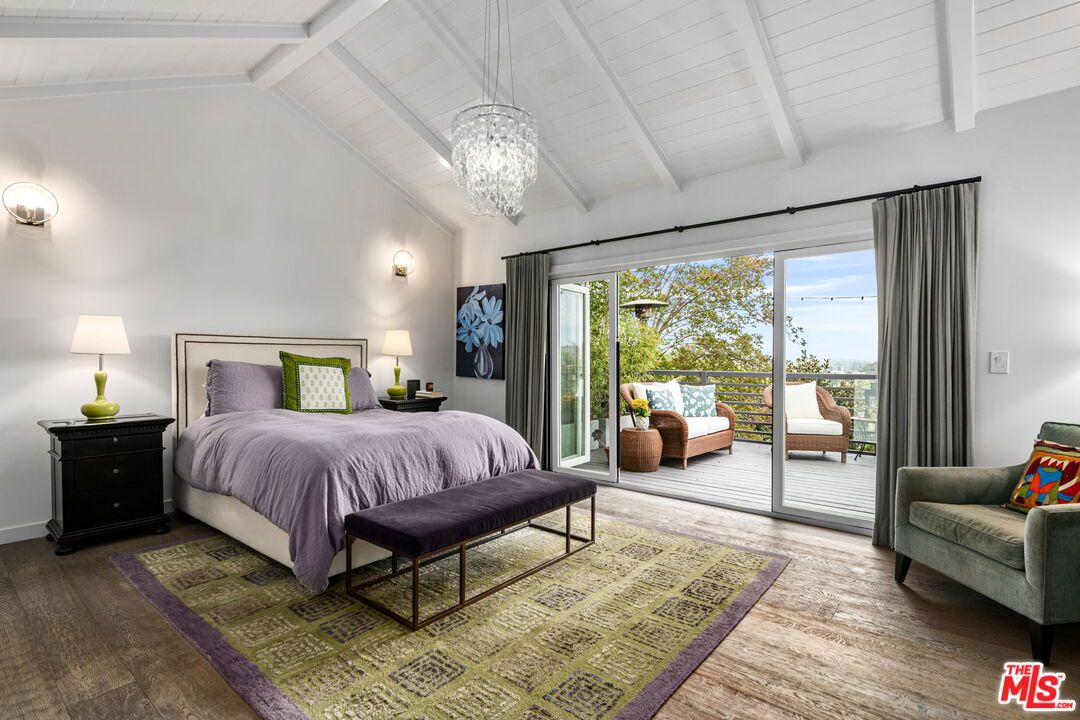 Bedroom, Chandelier, Interior, Wood Texture Flooring