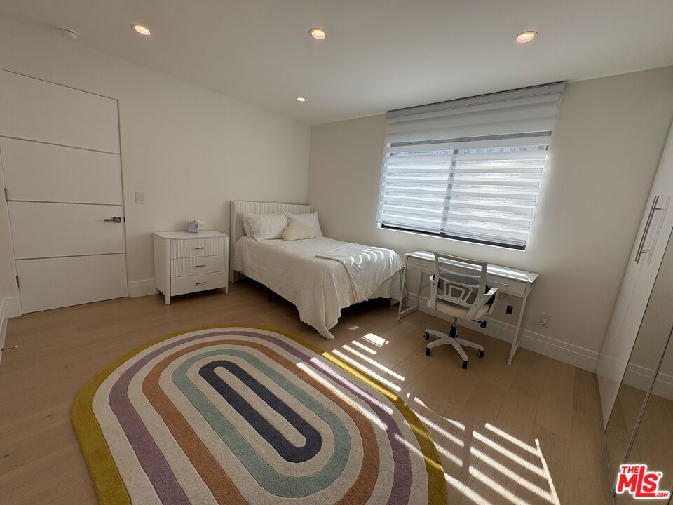Bedroom, Home Office, Interior, Recessed Lighting, Wood Texture Flooring