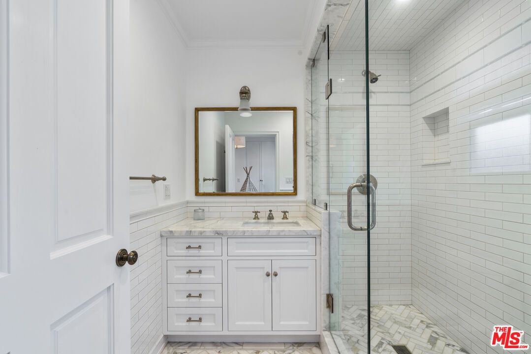 Bathroom, Glass Shower, Interior, Marble