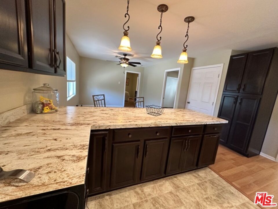 Interior, Kitchen, Pendant Lights, Wood Texture Flooring