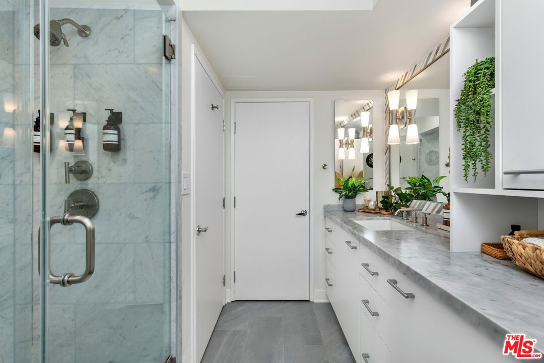 Bathroom, Glass Shower, Interior, Marble Walls