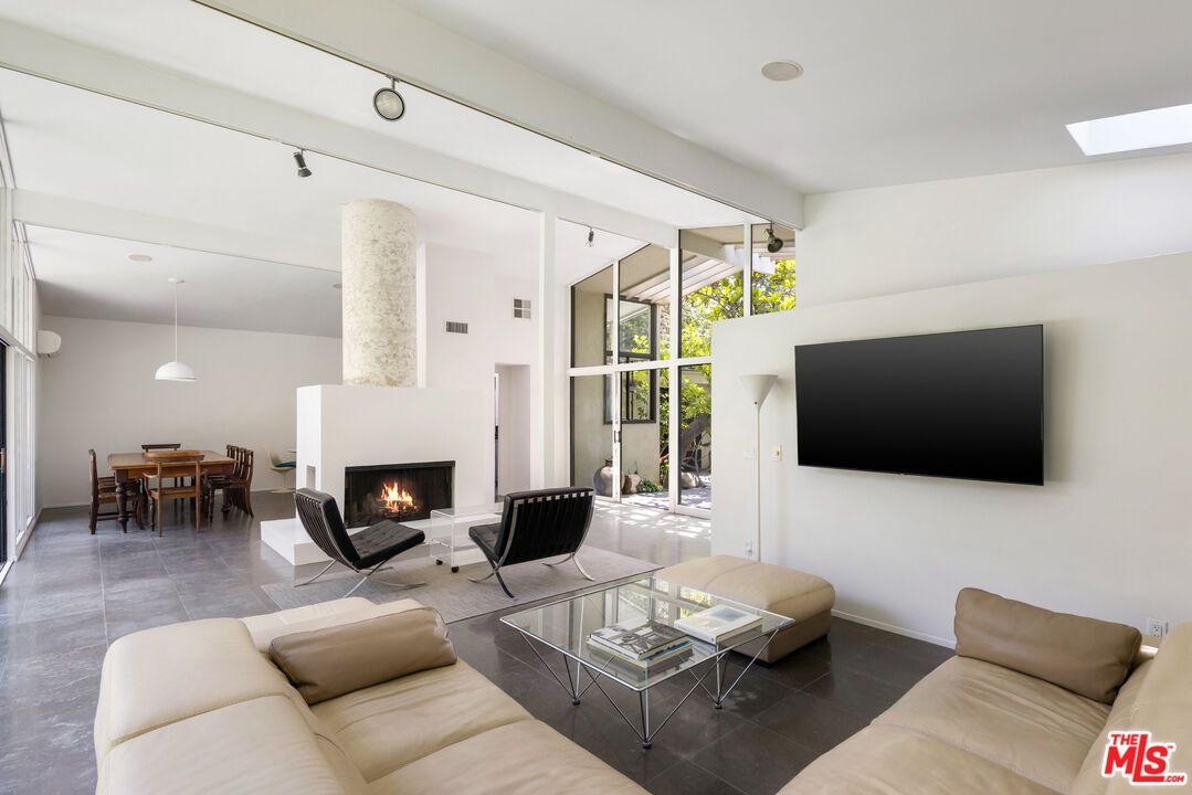 Dining room, Fireplace, Interior, Living room, Pendant Lights