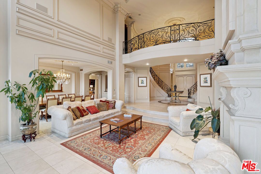 Chandelier, Dining room, Fireplace, Interior, Living room, Recessed Lighting