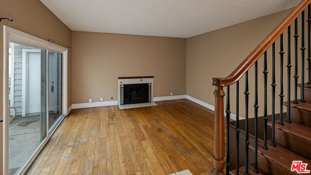 Empty room, Fireplace, Interior, Wood Texture Flooring