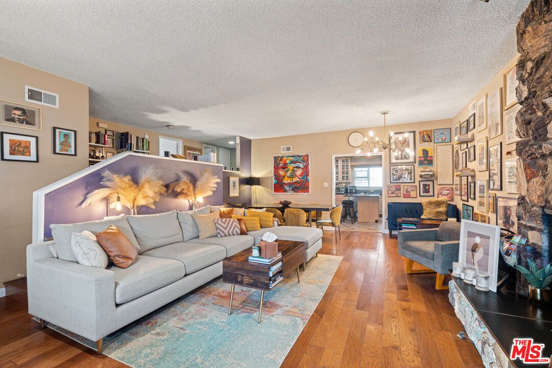 Dining room, Interior, Living room, Pendant Lights, Wood Texture Flooring