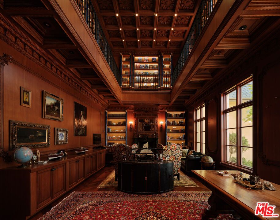 Home Office, Interior, Recessed Lighting, Wooden Beams, Wooden Ceilings, Wood Texture Flooring, Wooden Walls