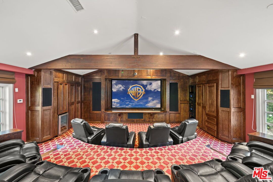 Home Theatre Room, Interior, Projection Screen, Recessed Lighting, Theatre Room, Wooden Walls