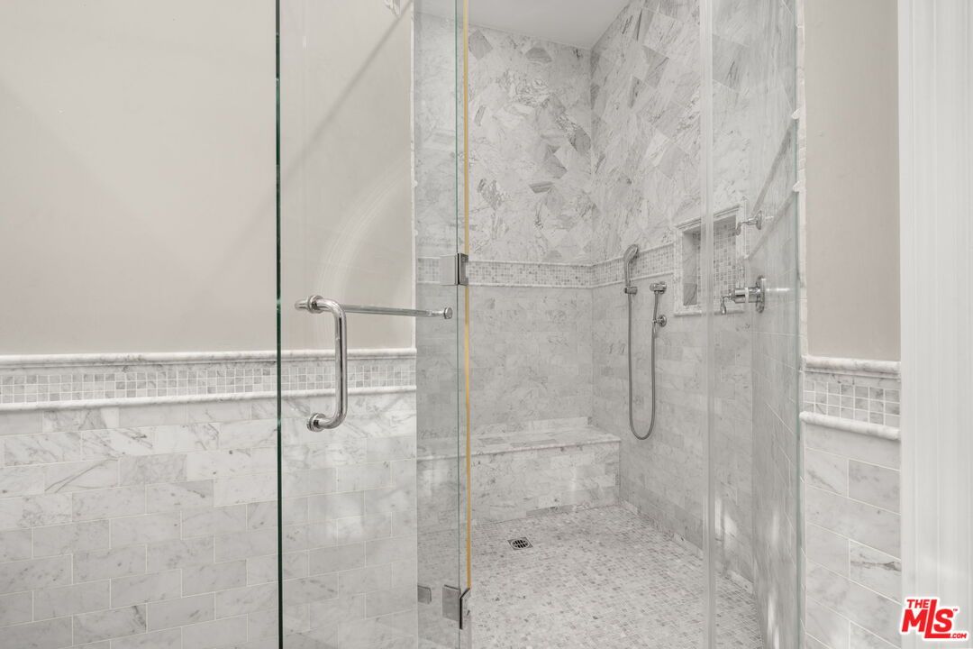 Bathroom, Glass Shower, Interior, Marble Walls