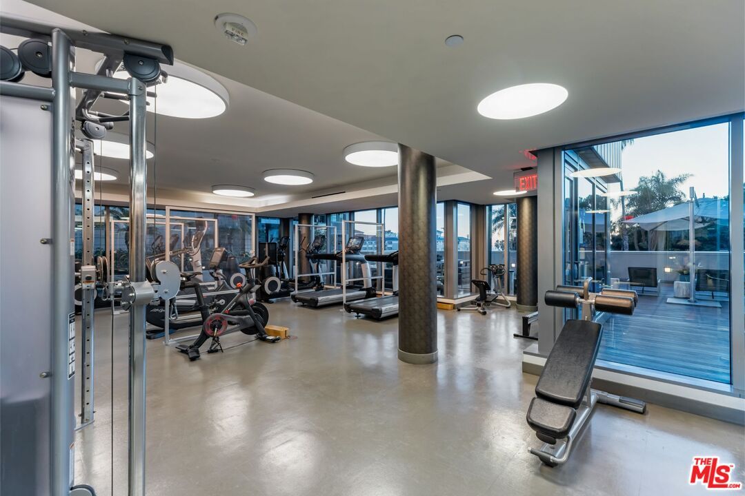 Fitness Equipment, Gym, Interior, Recessed Lighting