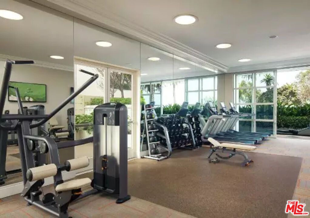 Fitness Equipment, Gym, Interior, Recessed Lighting