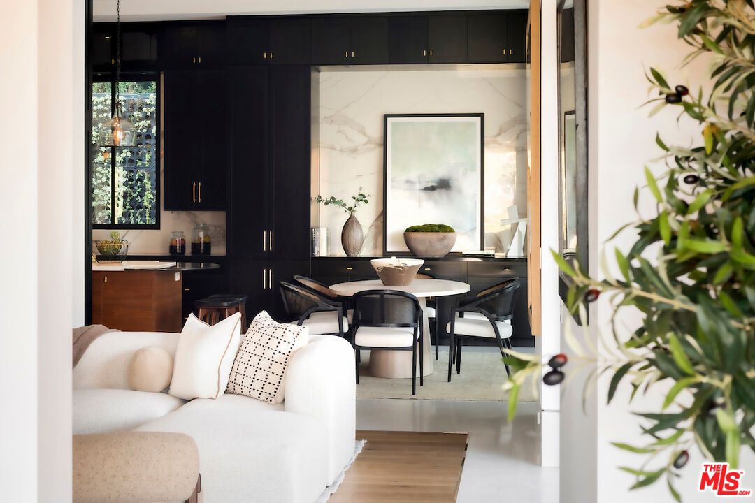 Dining room, Interior, Living room, Marble Walls, Wood Texture Flooring