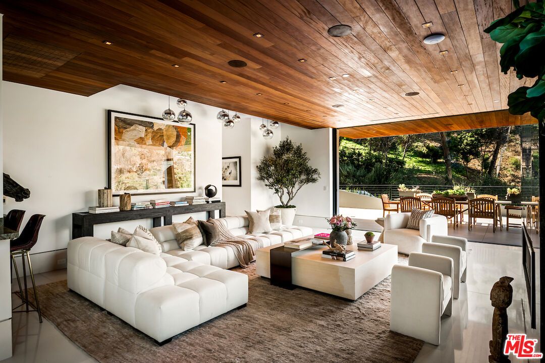 Interior, Living room, Recessed Lighting, Wooden Ceilings