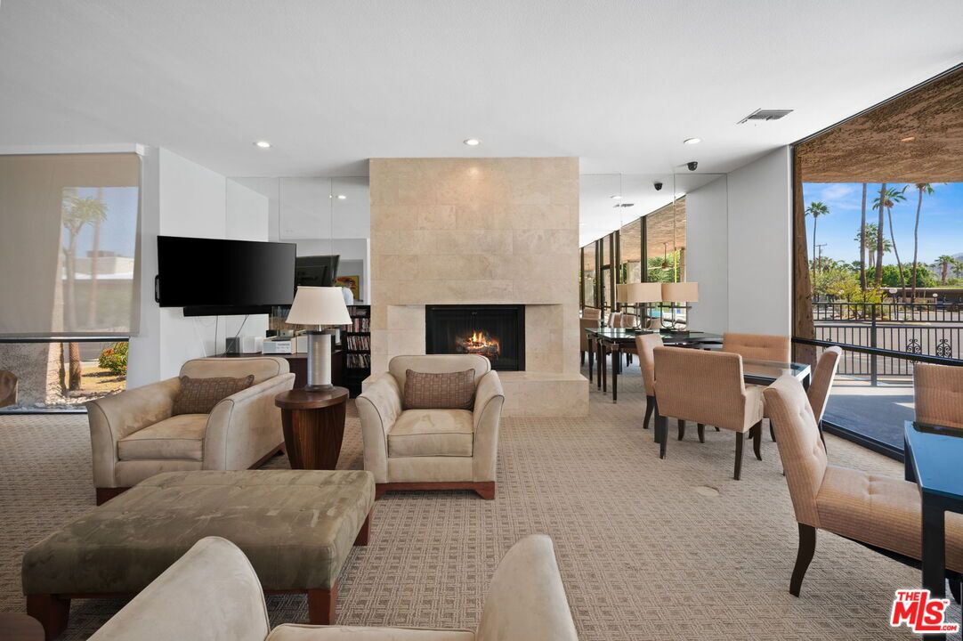 Dining room, Fireplace, Interior, Living room, Recessed Lighting