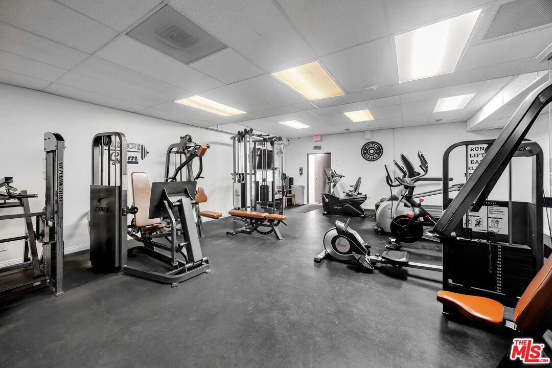 Fitness Equipment, Gym, Interior, Recessed Lighting