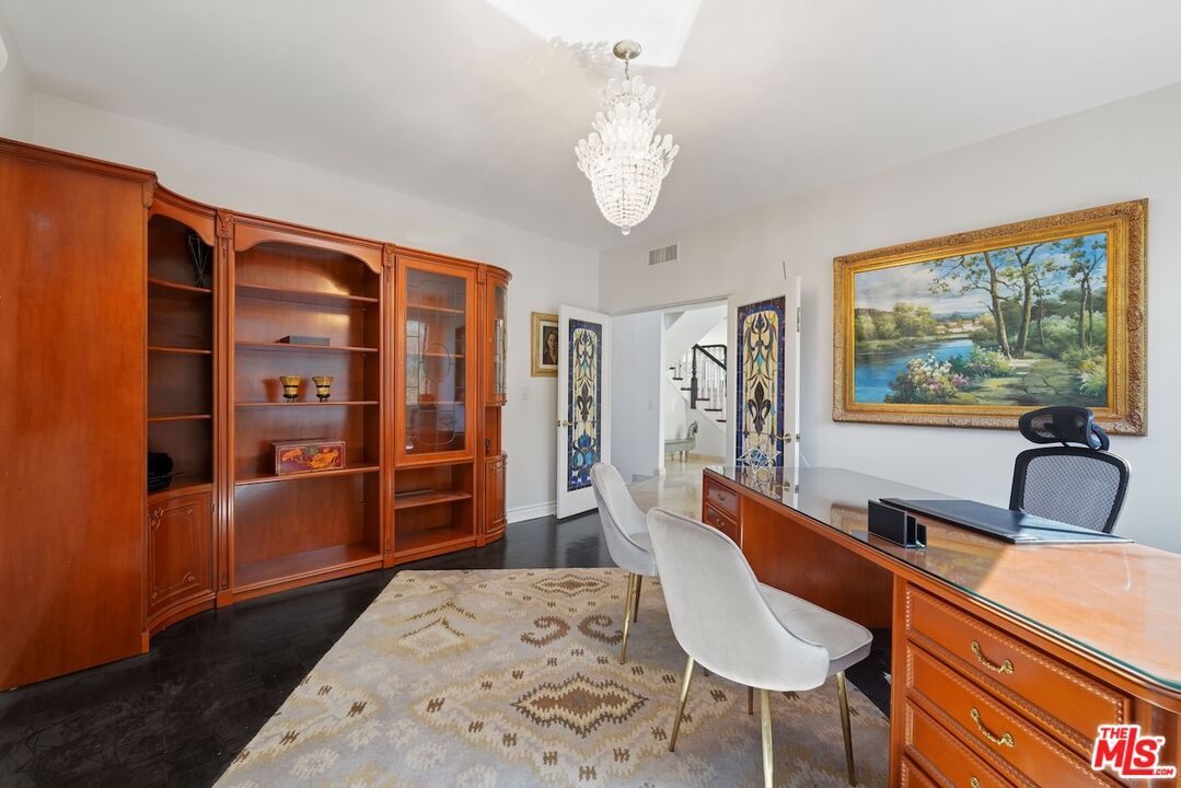 Chandelier, Home Office, Interior
