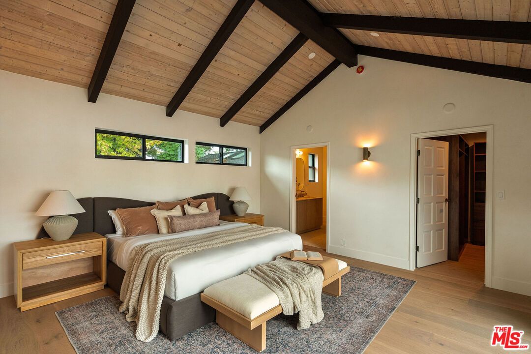 Bedroom, Interior, Wooden Beams, Wooden Ceilings, Wood Texture Flooring