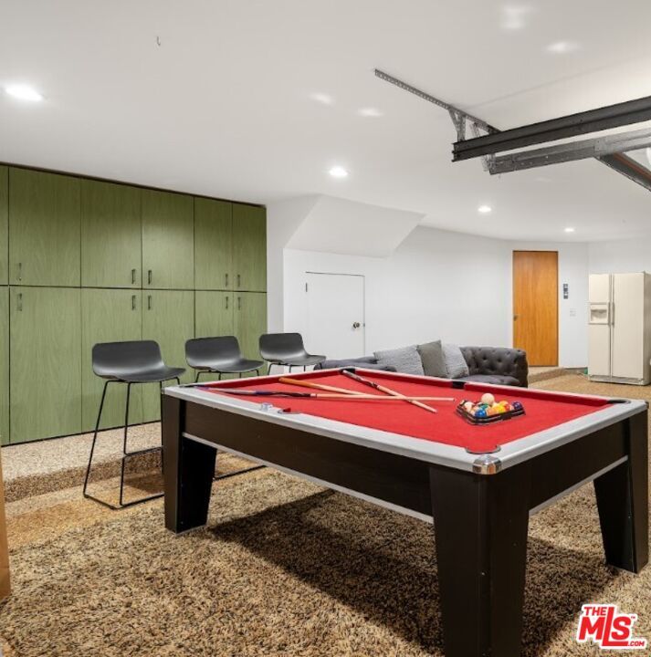 Billiard Table, Game Room, Interior, Recessed Lighting