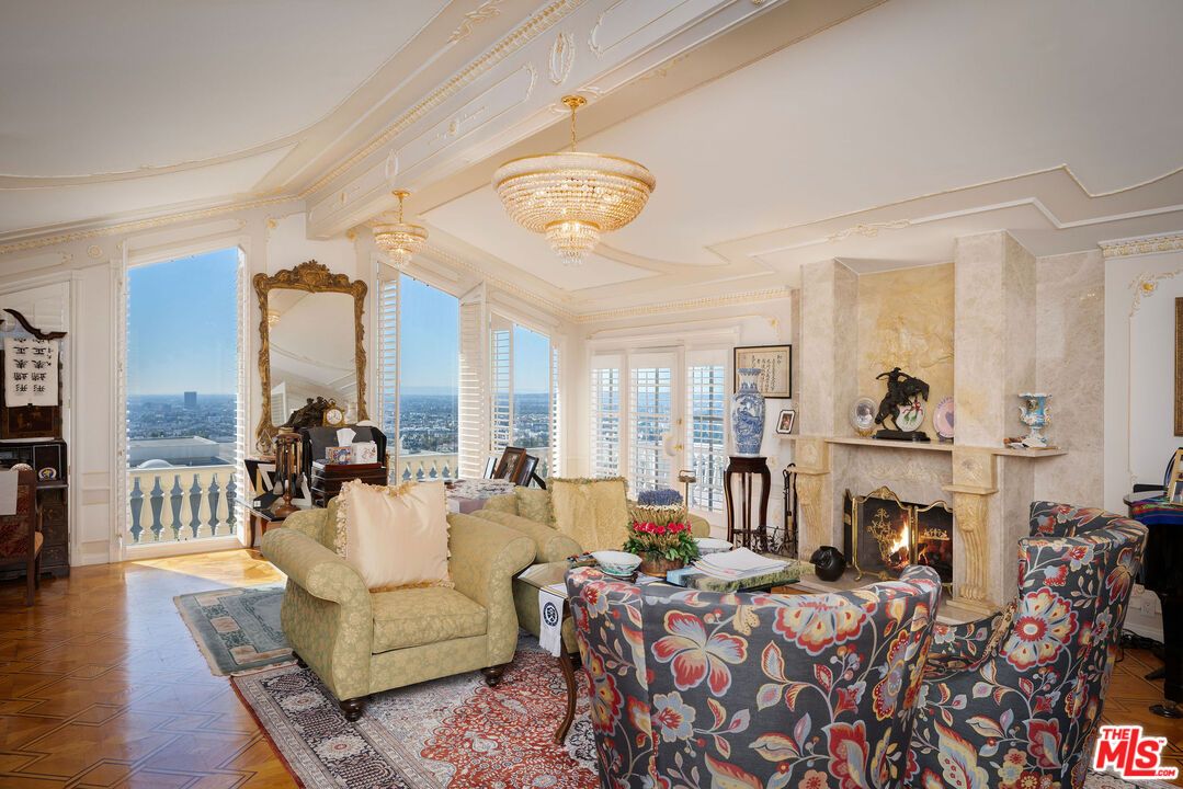 Chandelier, Fireplace, Interior, Living room, Wood Texture Flooring