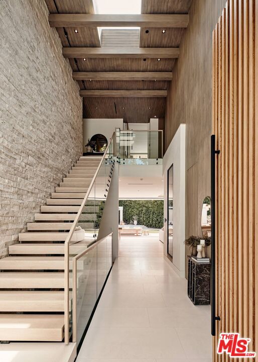 Interior, Recessed Lighting, Stone Walls, Wooden Beams, Wooden Ceilings