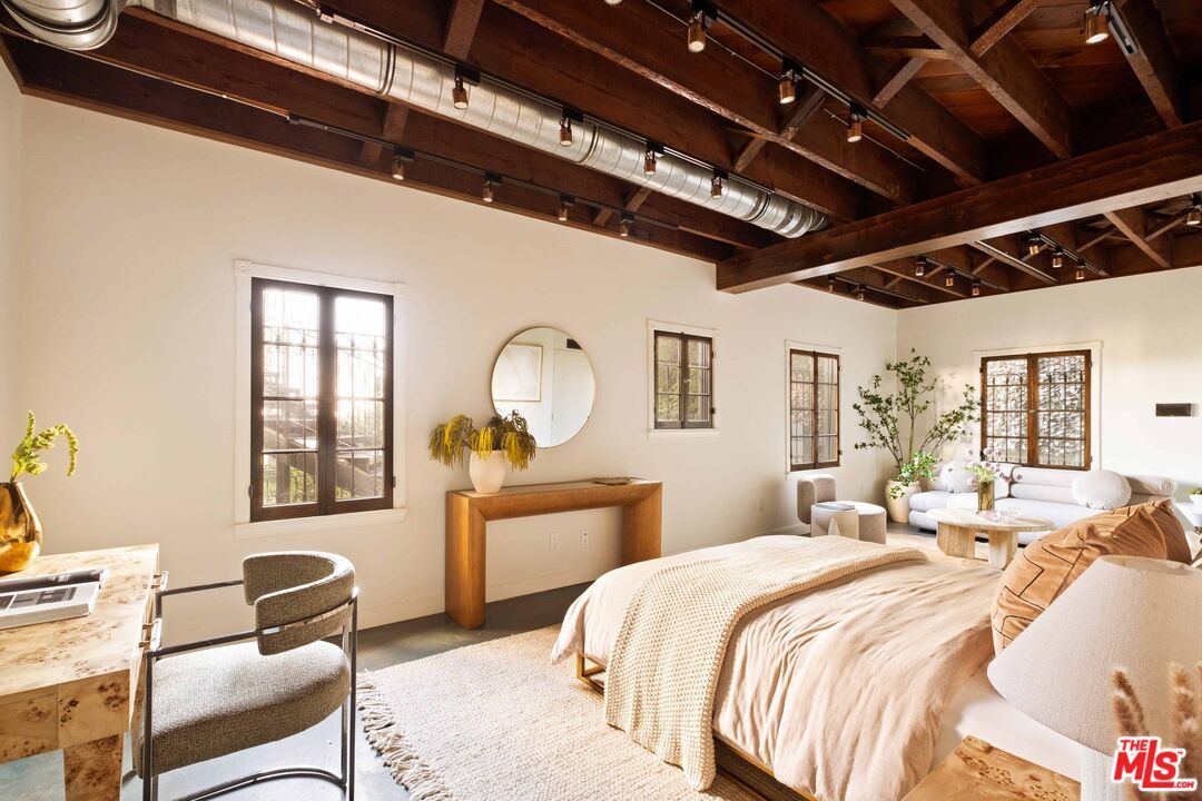 Bedroom, Interior, Wooden Beams, Wooden Ceilings