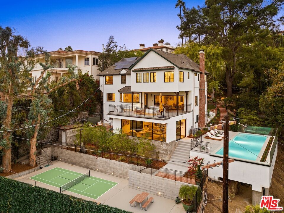 Exterior, Pool, Solar Panels, Tennis Courts