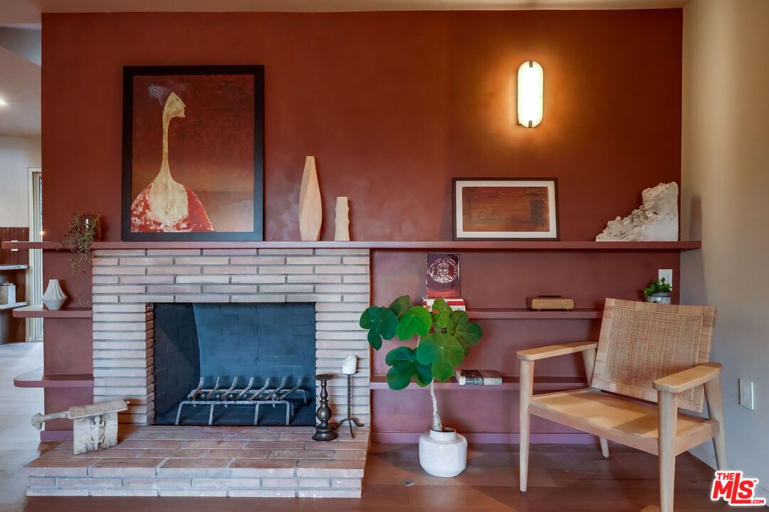 Fireplace, Interior, Wood Texture Flooring