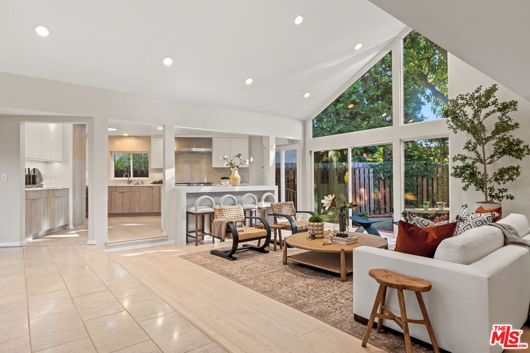 Interior, Kitchen, Living room, Recessed Lighting, Wood Texture Flooring