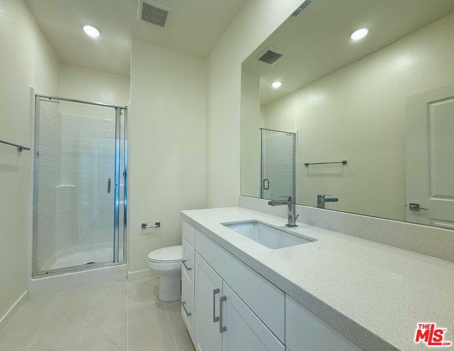 Bathroom, Glass Shower, Interior, Marble, Recessed Lighting
