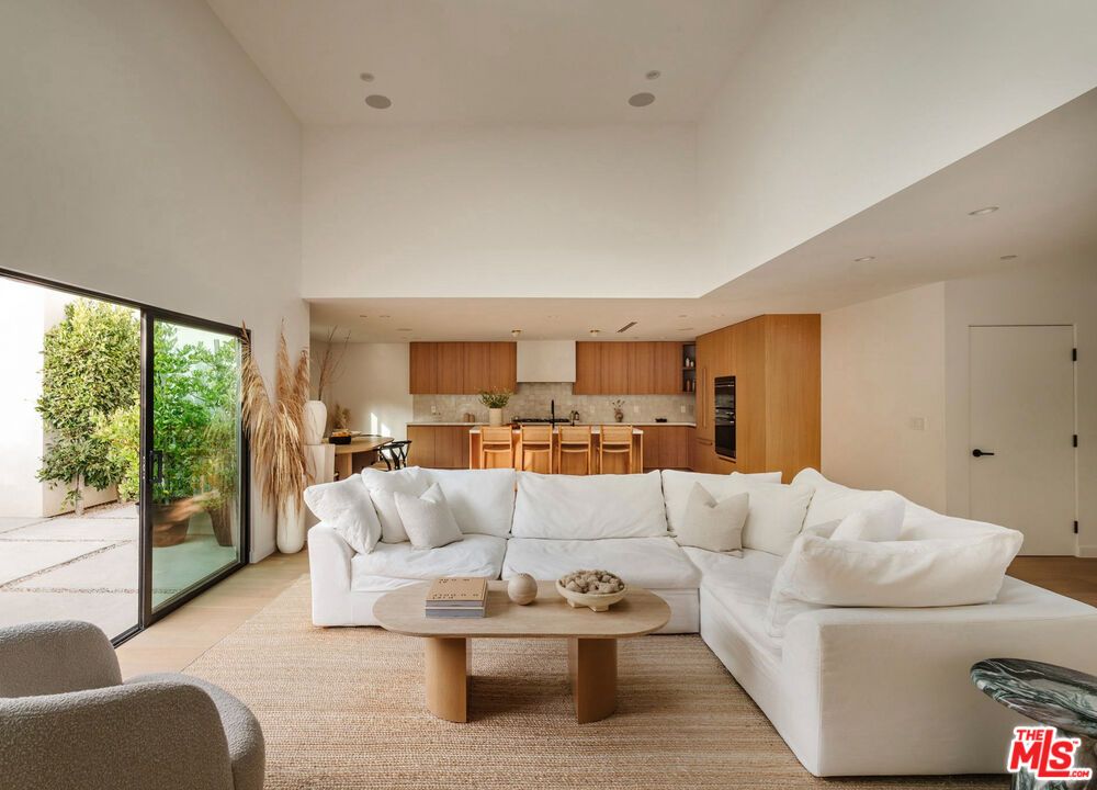 Interior, Kitchen, Living room, Recessed Lighting, Stainless Steel Appliances, Wood Texture Flooring